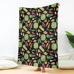 Fresh Vegetable Pattern Print Blanket