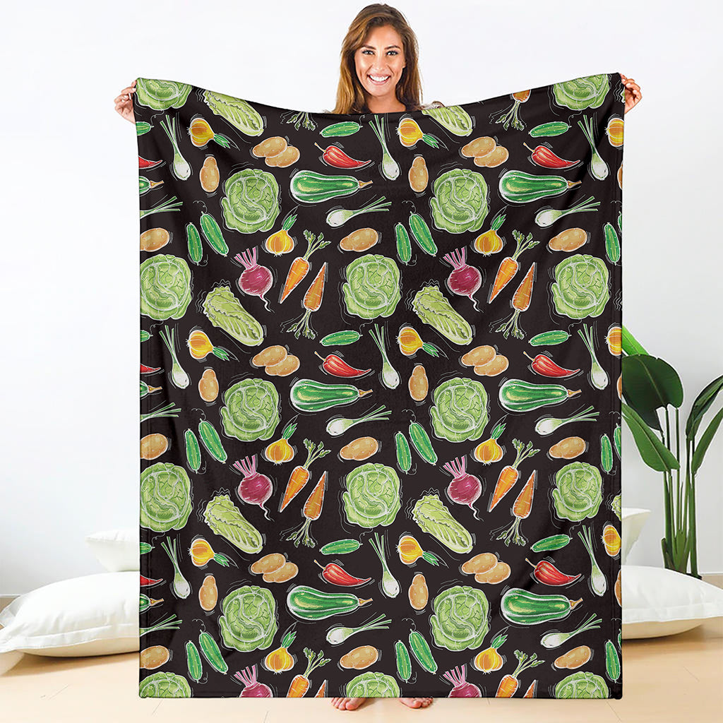 Fresh Vegetable Pattern Print Blanket