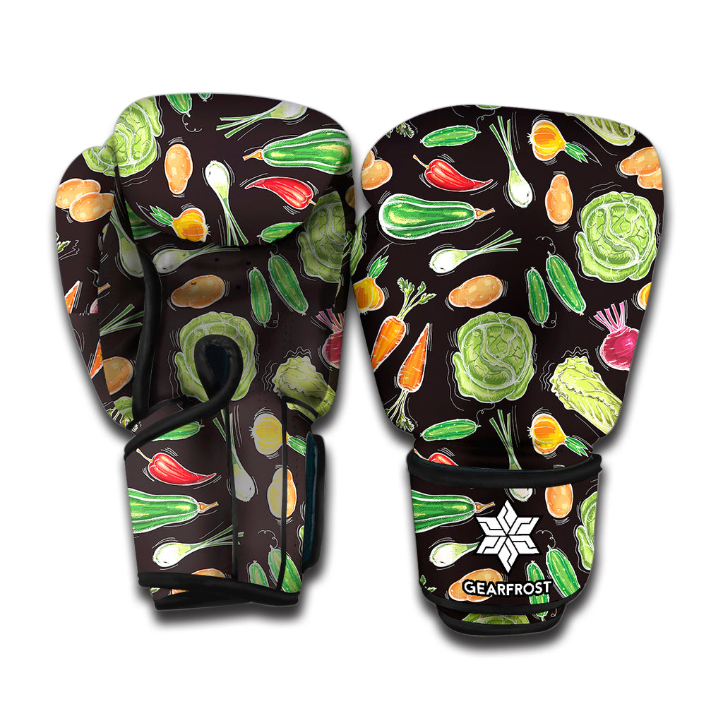 Fresh Vegetable Pattern Print Boxing Gloves