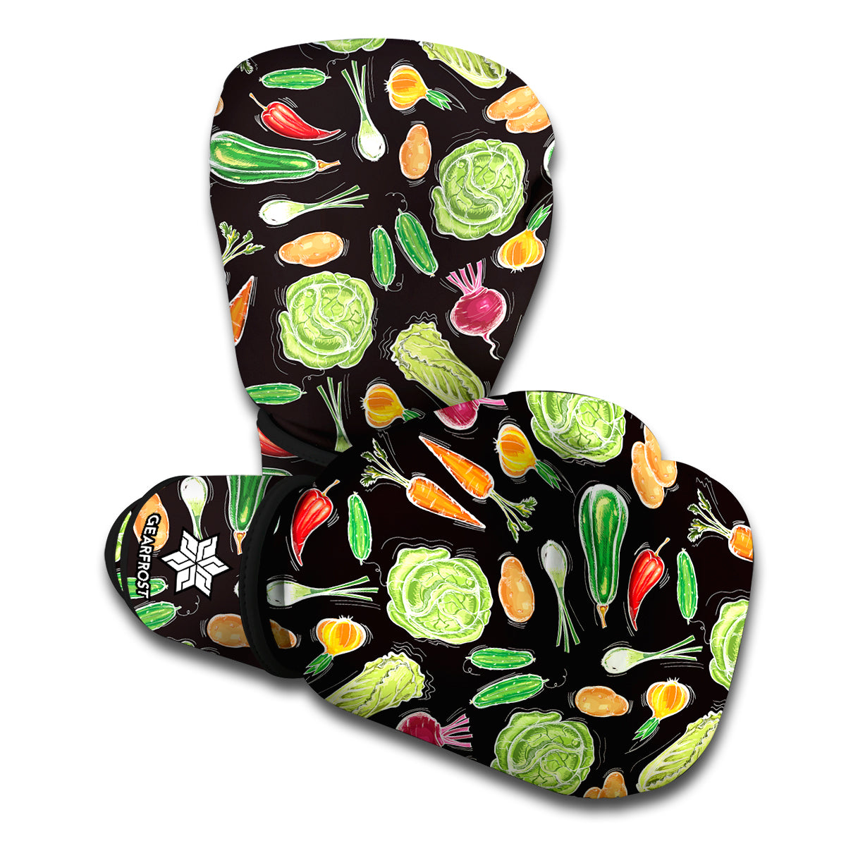 Fresh Vegetable Pattern Print Boxing Gloves