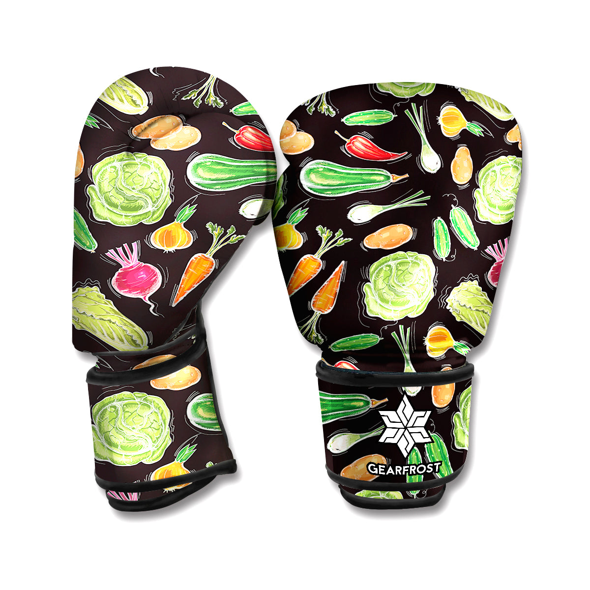Fresh Vegetable Pattern Print Boxing Gloves