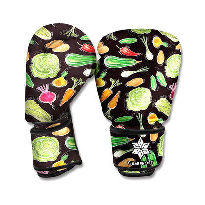 Fresh Vegetable Pattern Print Boxing Gloves