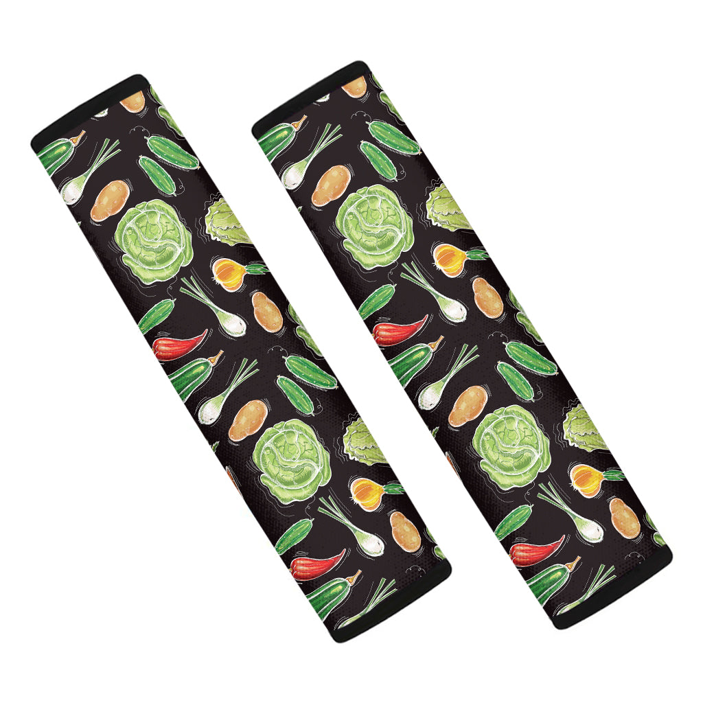 Fresh Vegetable Pattern Print Car Seat Belt Covers
