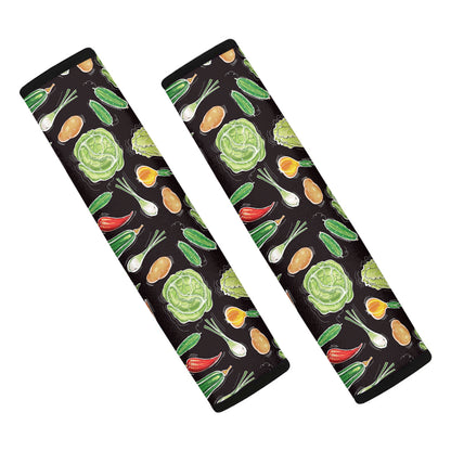 Fresh Vegetable Pattern Print Car Seat Belt Covers