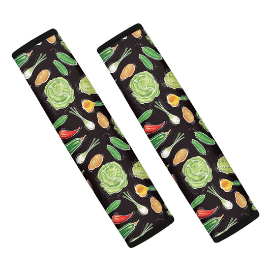 Fresh Vegetable Pattern Print Car Seat Belt Covers