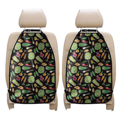 Fresh Vegetable Pattern Print Car Seat Organizers