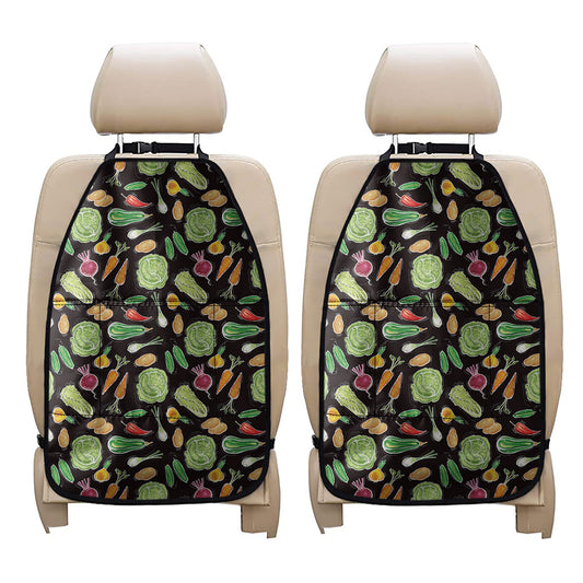 Fresh Vegetable Pattern Print Car Seat Organizers