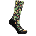 Fresh Vegetable Pattern Print Crew Socks