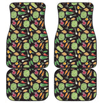 Fresh Vegetable Pattern Print Front and Back Car Floor Mats