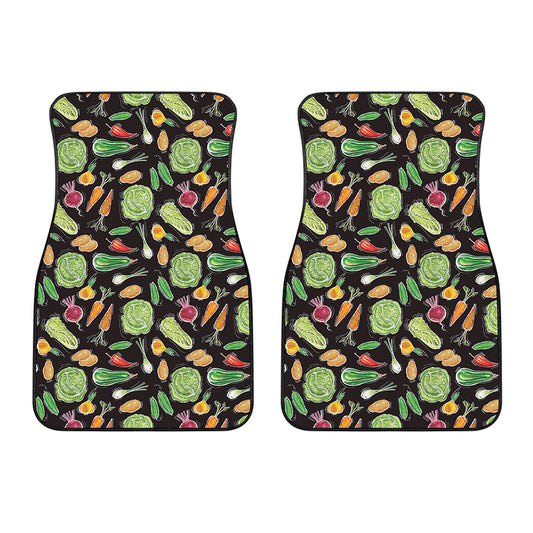 Fresh Vegetable Pattern Print Front Car Floor Mats