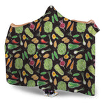 Fresh Vegetable Pattern Print Hooded Blanket