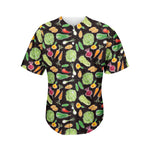 Fresh Vegetable Pattern Print Men's Baseball Jersey