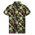 Fresh Vegetable Pattern Print Men's Short Sleeve Shirt