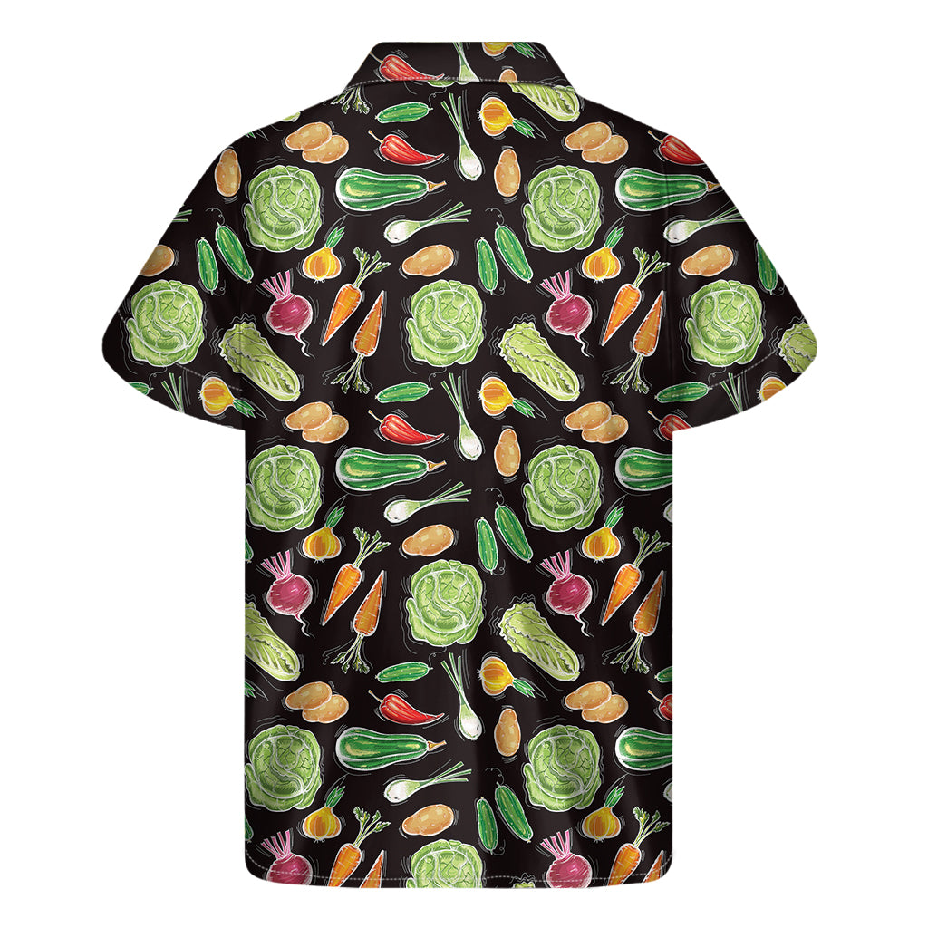 Fresh Vegetable Pattern Print Men's Short Sleeve Shirt