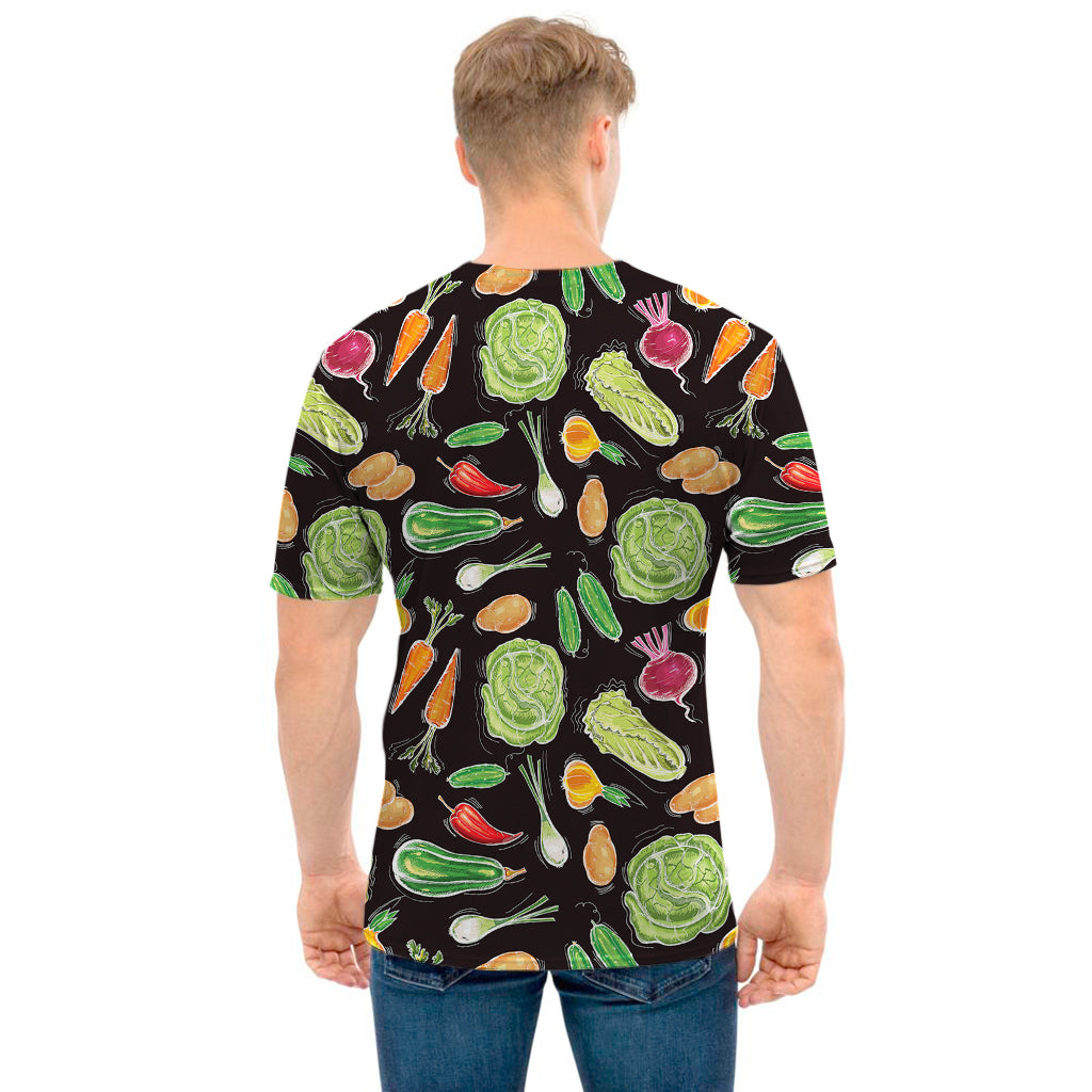 Fresh Vegetable Pattern Print Men's T-Shirt