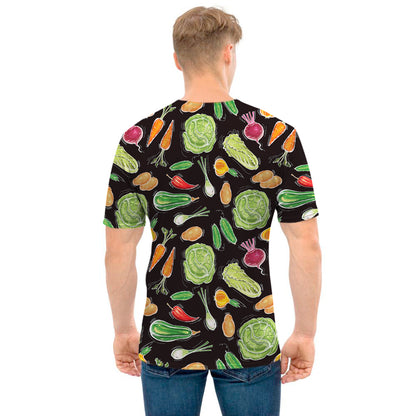 Fresh Vegetable Pattern Print Men's T-Shirt