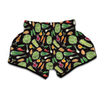 Fresh Vegetable Pattern Print Muay Thai Boxing Shorts