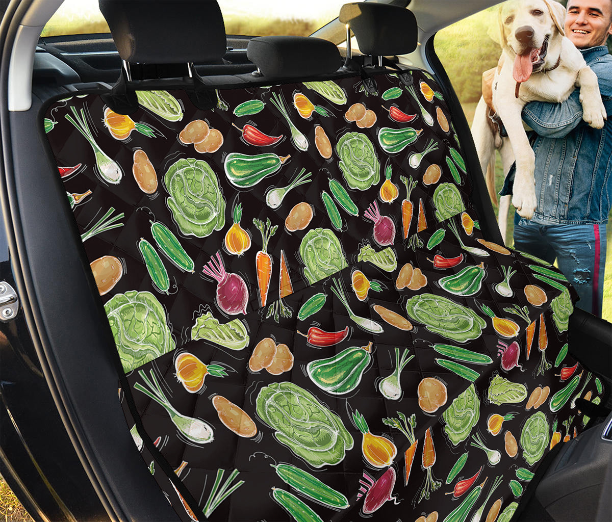 Fresh Vegetable Pattern Print Pet Car Back Seat Cover