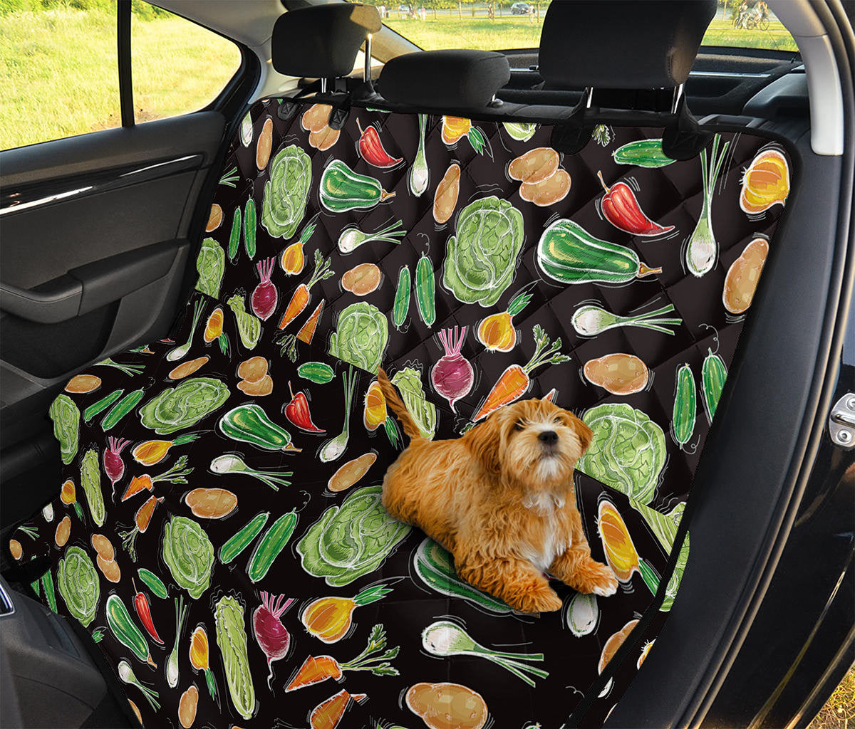 Fresh Vegetable Pattern Print Pet Car Back Seat Cover