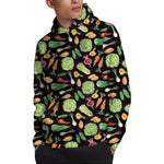 Fresh Vegetable Pattern Print Pullover Hoodie