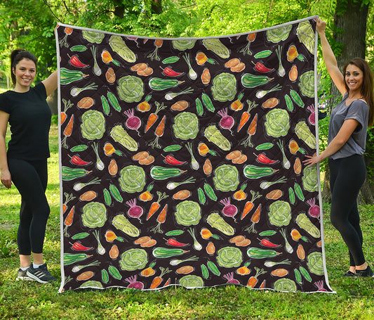 Fresh Vegetable Pattern Print Quilt