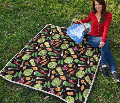 Fresh Vegetable Pattern Print Quilt
