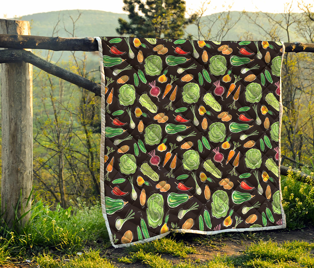 Fresh Vegetable Pattern Print Quilt