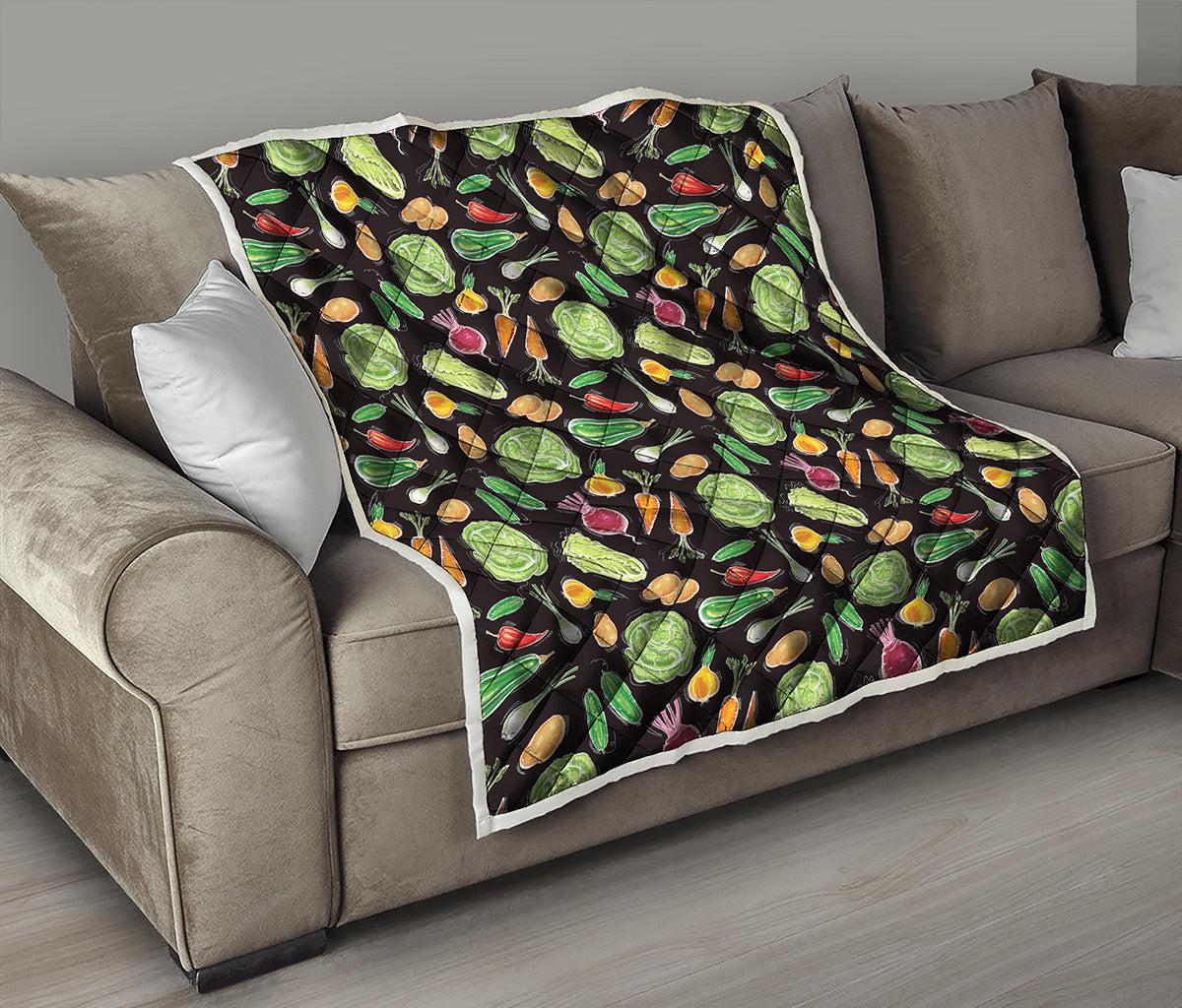 Fresh Vegetable Pattern Print Quilt