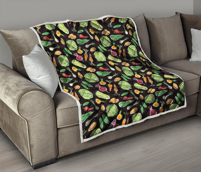 Fresh Vegetable Pattern Print Quilt