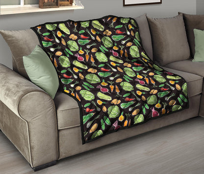 Fresh Vegetable Pattern Print Quilt