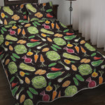 Fresh Vegetable Pattern Print Quilt Bed Set