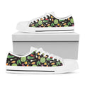 Fresh Vegetable Pattern Print White Low Top Sneakers