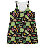 Fresh Vegetable Pattern Print Women's Racerback Tank Top