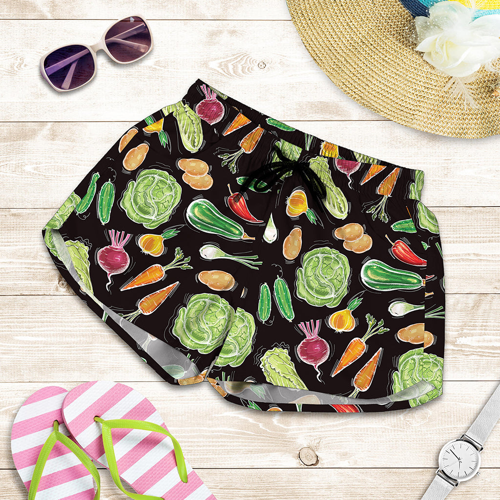 Fresh Vegetable Pattern Print Women's Shorts