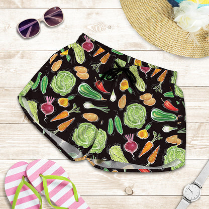 Fresh Vegetable Pattern Print Women's Shorts