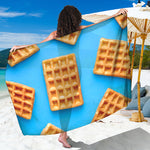 Fresh Waffles Print Beach Sarong Wrap