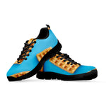 Fresh Waffles Print Black Sneakers