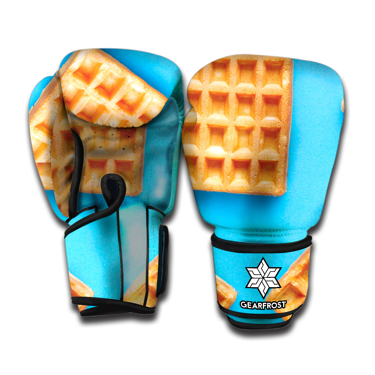 Fresh Waffles Print Boxing Gloves