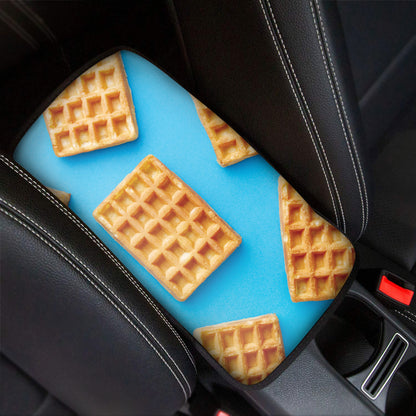 Fresh Waffles Print Car Center Console Cover
