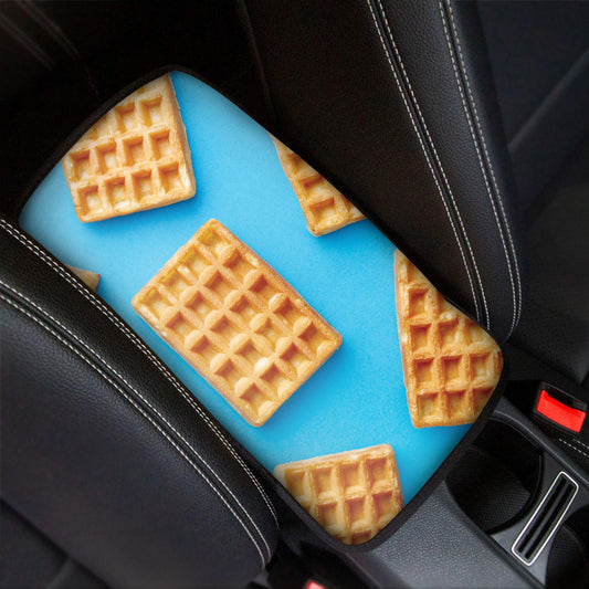 Fresh Waffles Print Car Center Console Cover