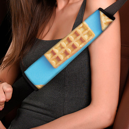 Fresh Waffles Print Car Seat Belt Covers