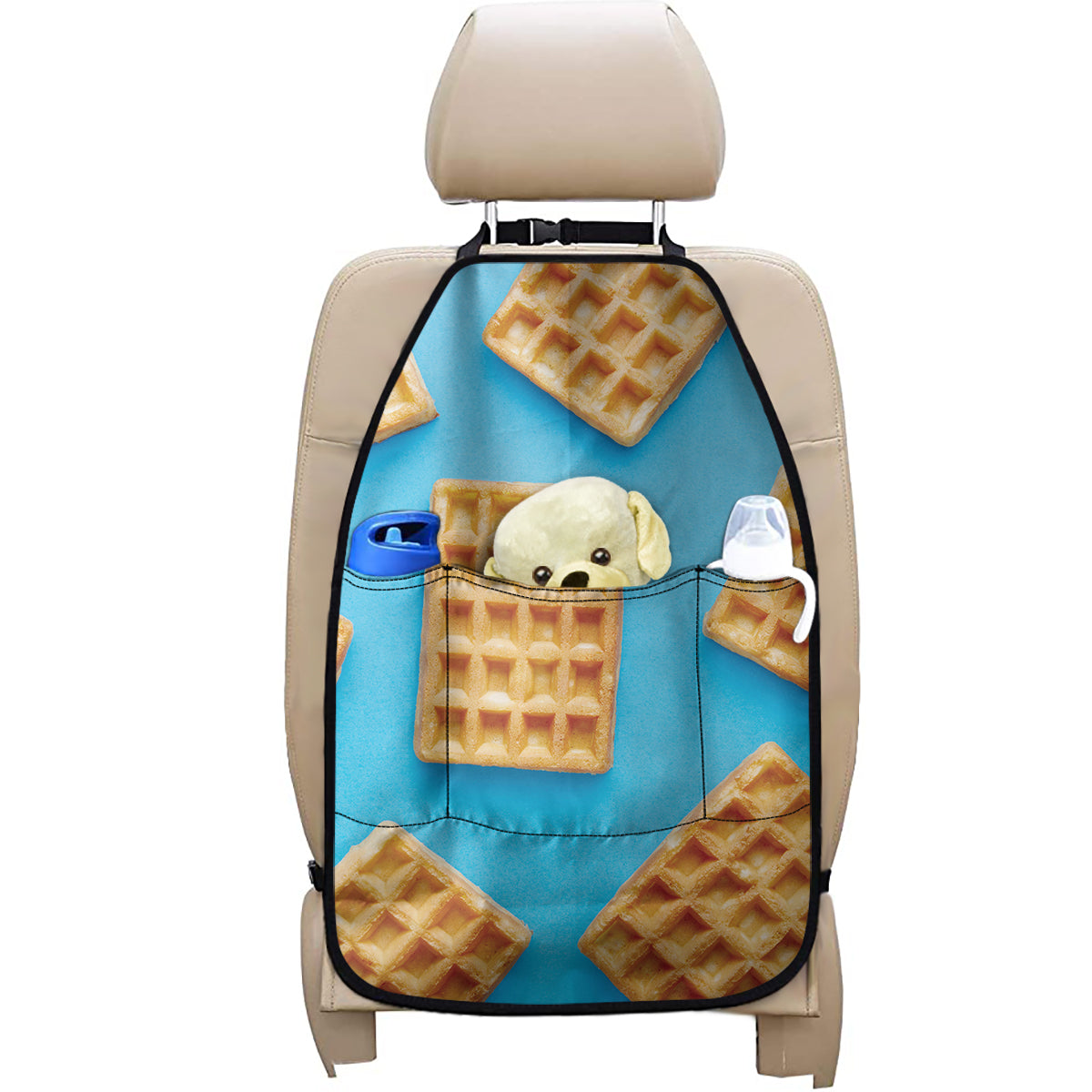 Fresh Waffles Print Car Seat Organizers