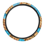 Fresh Waffles Print Car Steering Wheel Cover