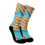 Fresh Waffles Print Crew Socks