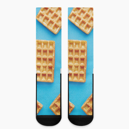 Fresh Waffles Print Crew Socks