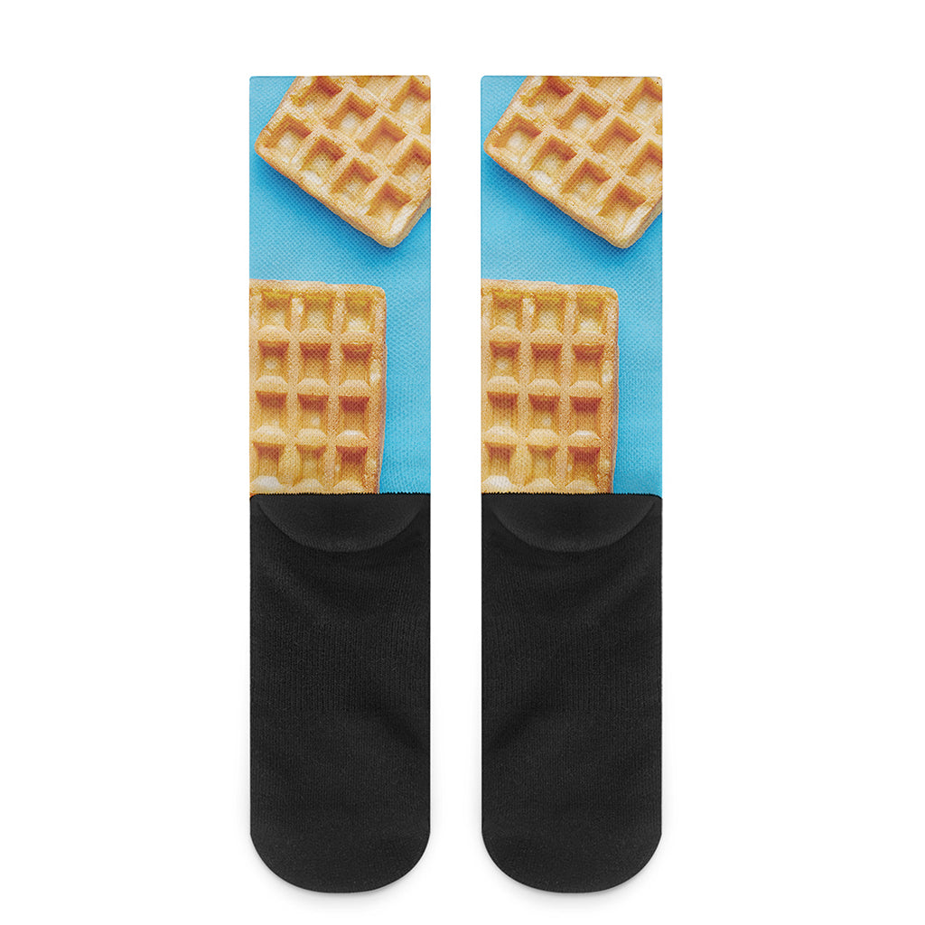 Fresh Waffles Print Crew Socks