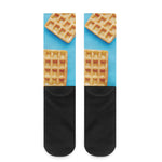 Fresh Waffles Print Crew Socks