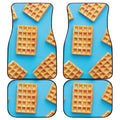 Fresh Waffles Print Front and Back Car Floor Mats