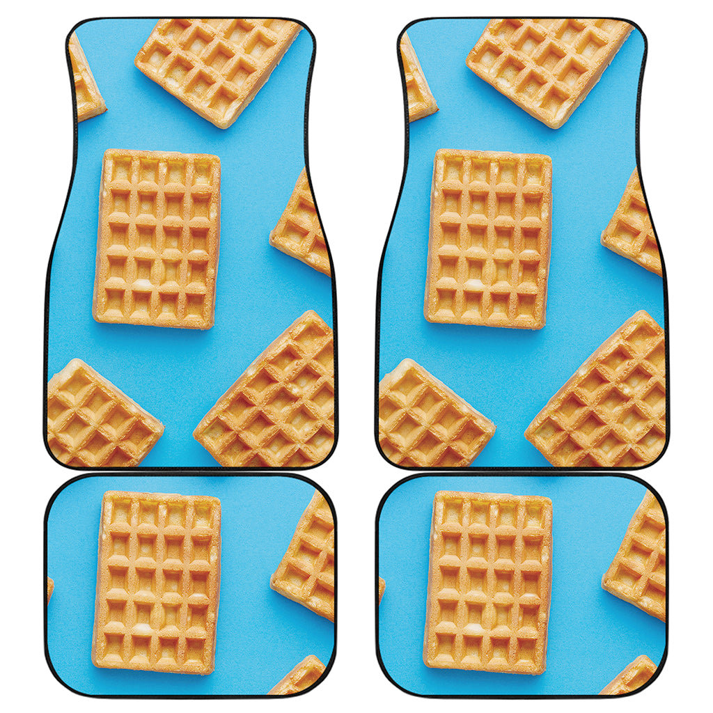 Fresh Waffles Print Front and Back Car Floor Mats