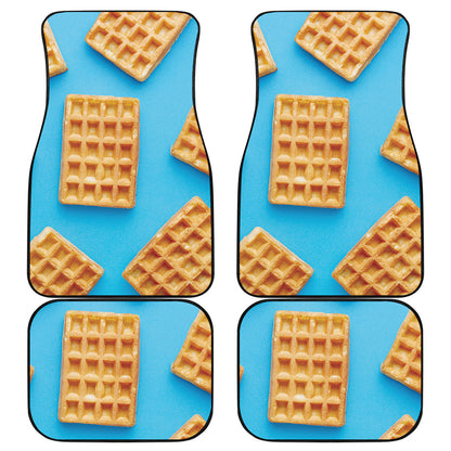 Fresh Waffles Print Front and Back Car Floor Mats